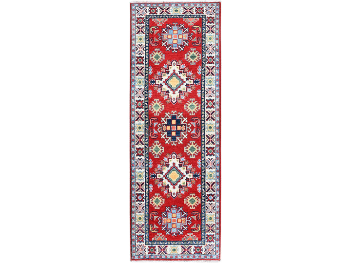2'0" x 5'9" New Hand Knotted Red Wool Runner Oriental Rug - MOA102506