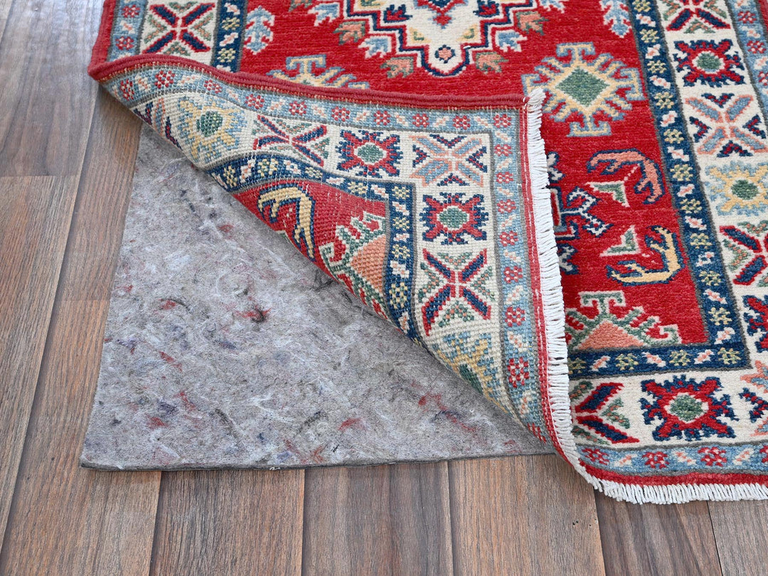 2'0" x 5'9" New Hand Knotted Red Wool Runner Oriental Rug - MOA102506