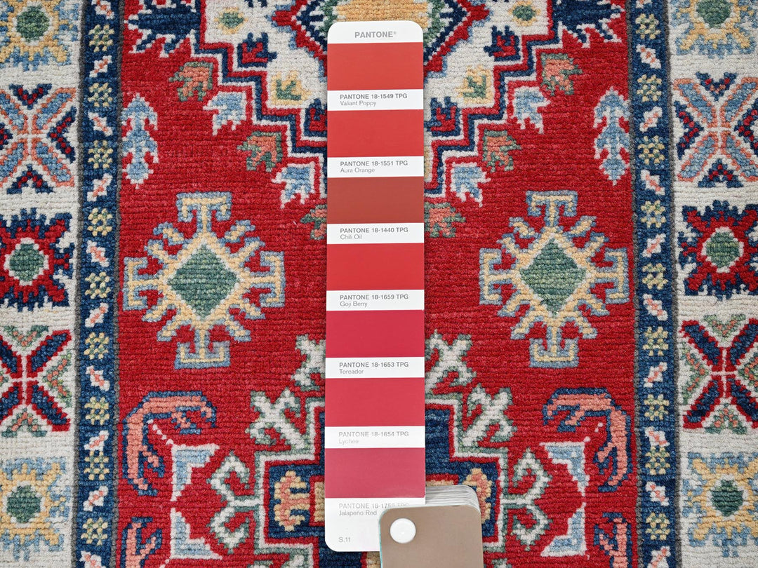 2'0" x 5'9" New Hand Knotted Red Wool Runner Oriental Rug - MOA102506