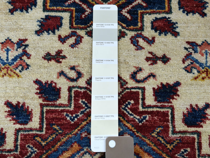 2'10" x 19'1" New Hand Knotted Ivory Wool Runner Oriental Rug - MOA10250822