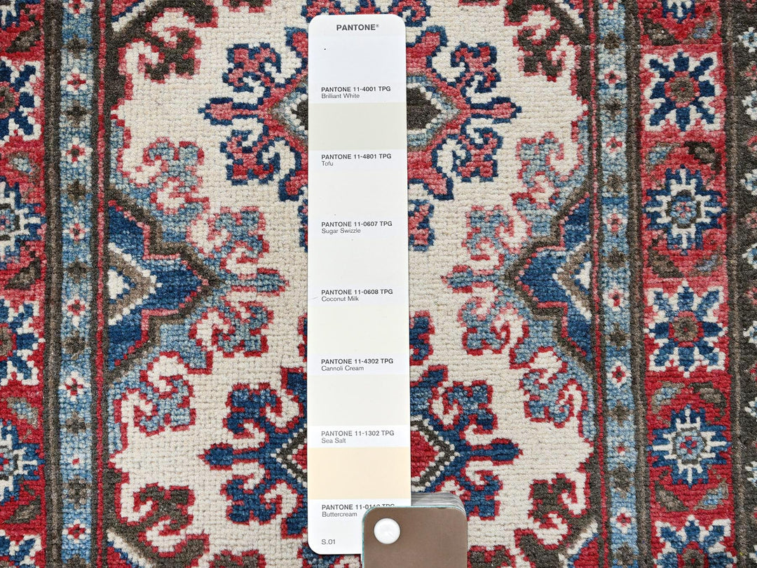1'10" x 6'0" New Hand Knotted Ivory Wool Runner Oriental Rug - MOA102508