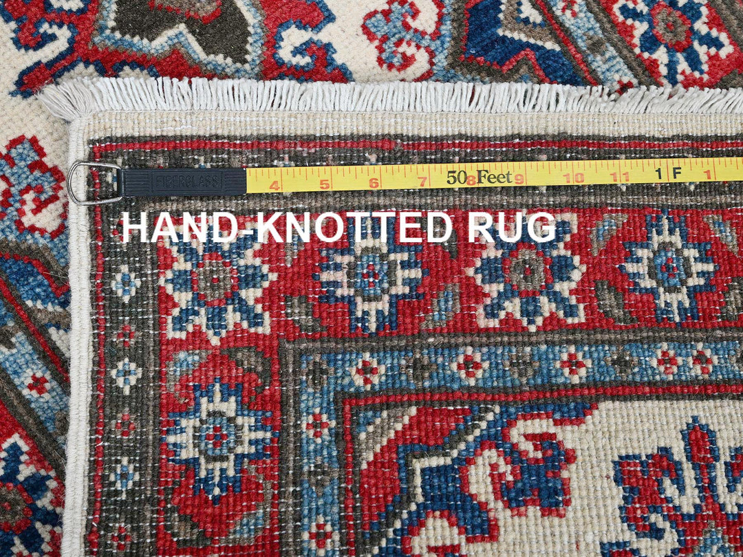 1'10" x 6'0" New Hand Knotted Ivory Wool Runner Oriental Rug - MOA102508