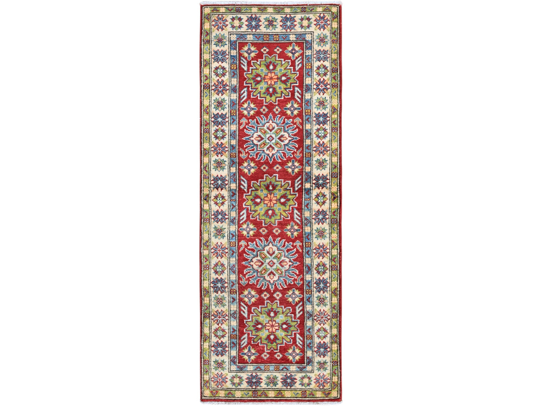 2'0" x 5'10" New Hand Knotted Red Wool Runner Oriental Rug - MOA102511