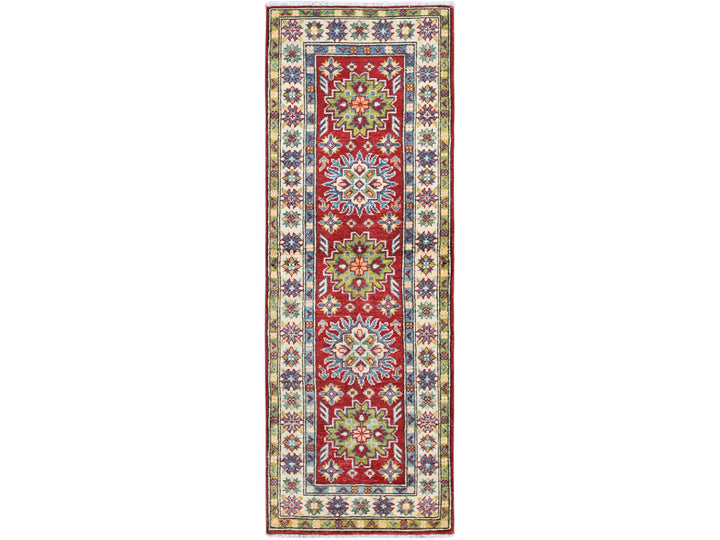 2'0" x 5'10" New Hand Knotted Red Wool Runner Oriental Rug - MOA102511