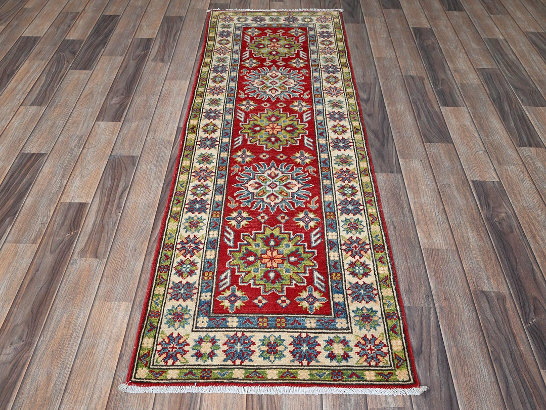 2'0" x 5'10" New Hand Knotted Red Wool Runner Oriental Rug - MOA102511