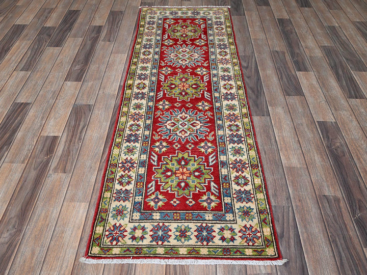 2'0" x 5'10" New Hand Knotted Red Wool Runner Oriental Rug - MOA102511