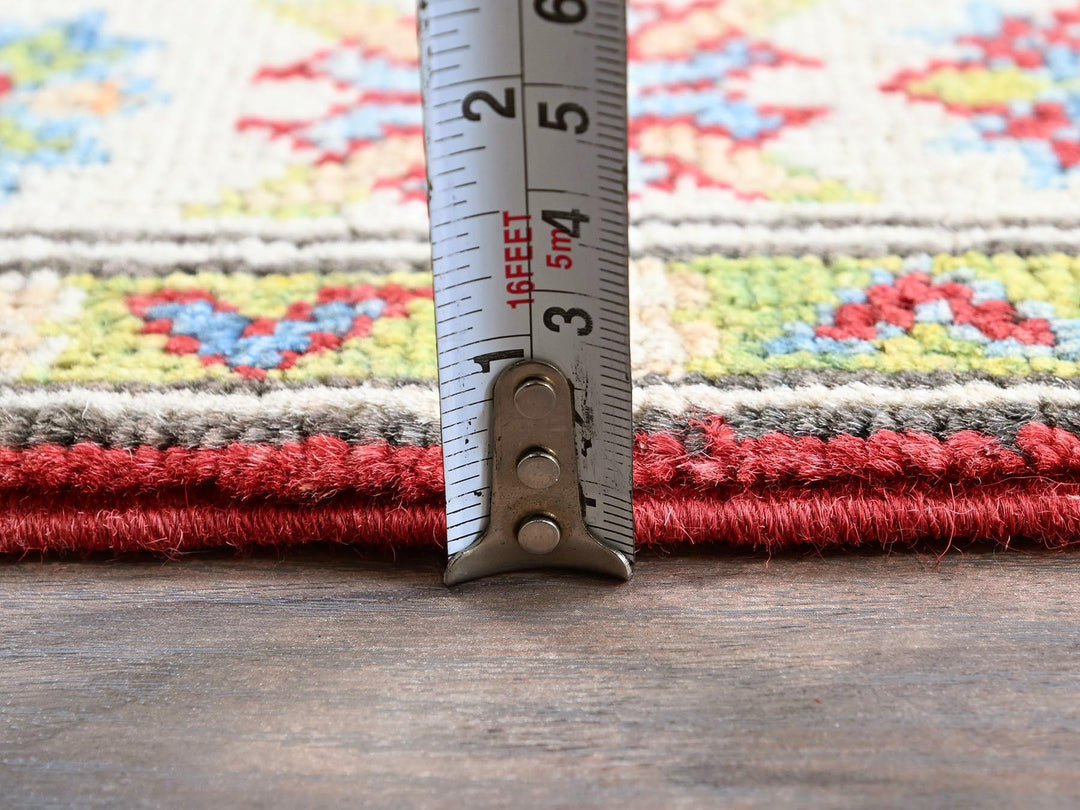 2'0" x 5'10" New Hand Knotted Red Wool Runner Oriental Rug - MOA102511