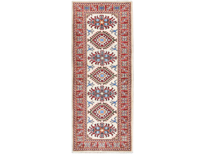 2'0" x 5'10" New Hand Knotted Ivory Wool Runner Oriental Rug - MOA102512