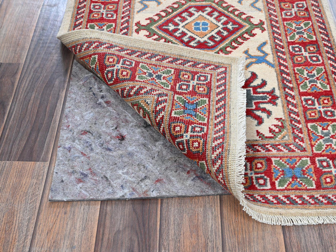 2'0" x 5'10" New Hand Knotted Ivory Wool Runner Oriental Rug - MOA102512