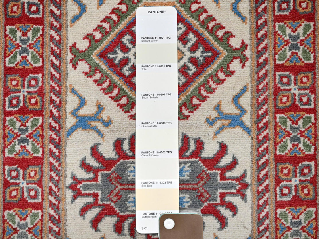 2'0" x 5'10" New Hand Knotted Ivory Wool Runner Oriental Rug - MOA102512
