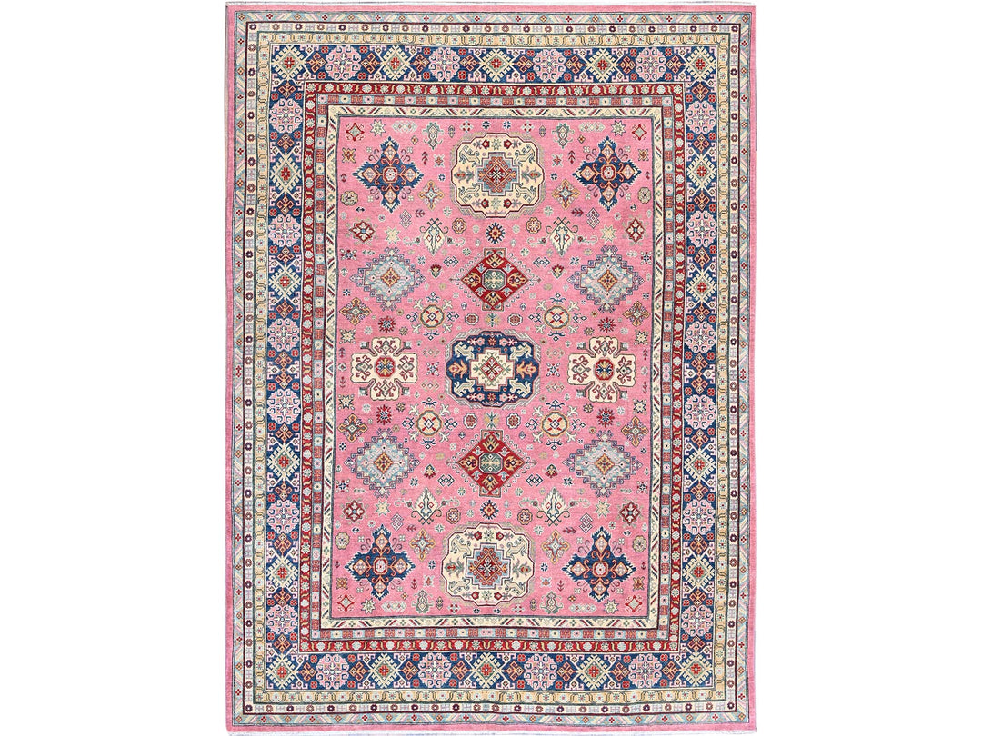 8'9" x 11'8" New Hand Knotted Pink Wool Rectangle Oriental Rug - MOA102514