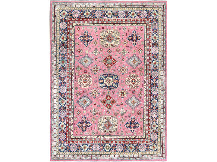 8'9" x 11'8" New Hand Knotted Pink Wool Rectangle Oriental Rug - MOA102514