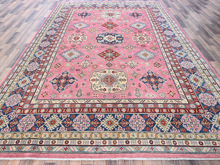 8'9" x 11'8" New Hand Knotted Pink Wool Rectangle Oriental Rug - MOA102514