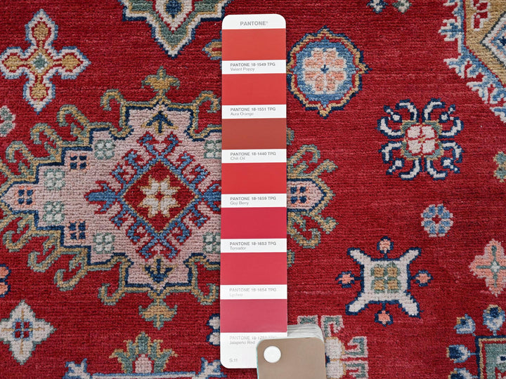9'0" x 11'11" New Hand Knotted Red Wool Rectangle Oriental Rug - MOA102515