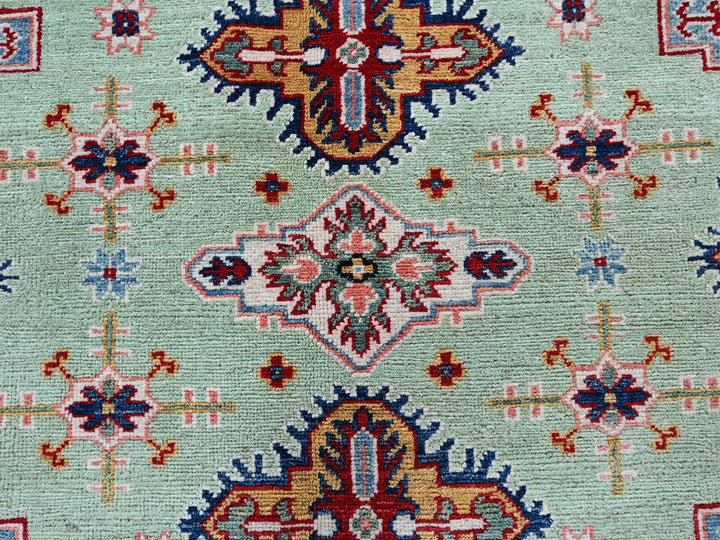 7'11" x 9'10" New Hand Knotted Green Wool Rectangle Oriental Rug - MOA102517