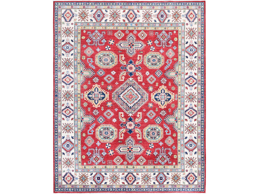 8'2" x 10'2" New Hand Knotted Red Wool Rectangle Oriental Rug - MOA102518