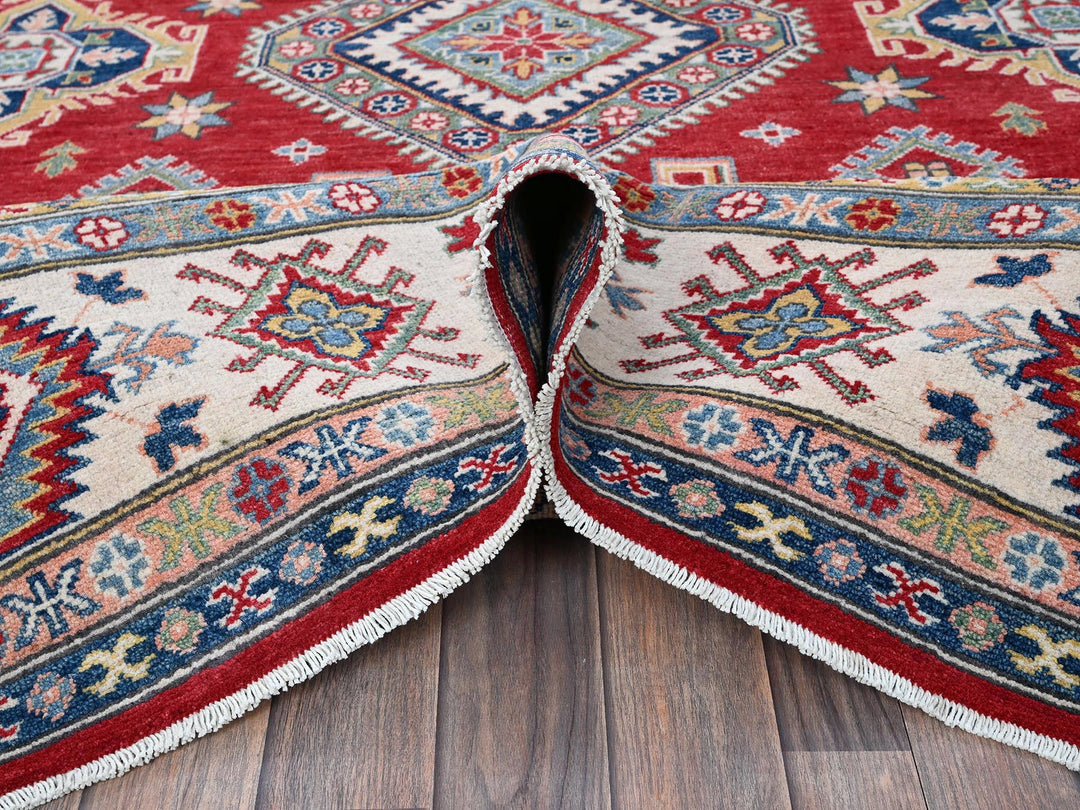 8'2" x 10'2" New Hand Knotted Red Wool Rectangle Oriental Rug - MOA102518