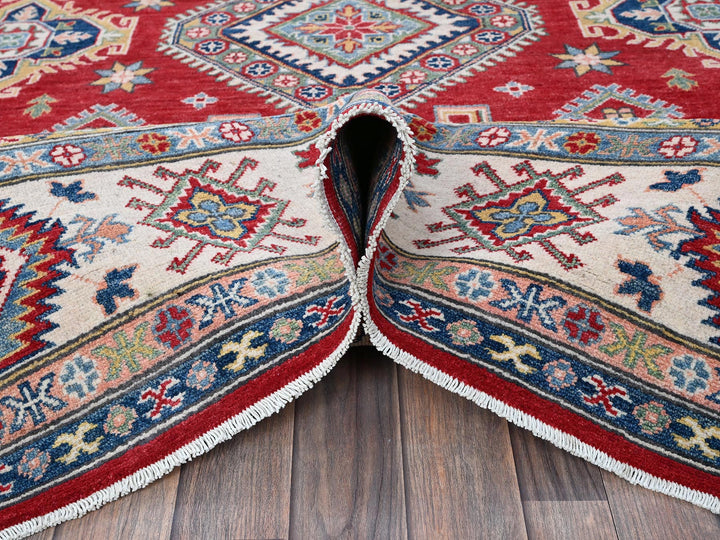 8'2" x 10'2" New Hand Knotted Red Wool Rectangle Oriental Rug - MOA102518
