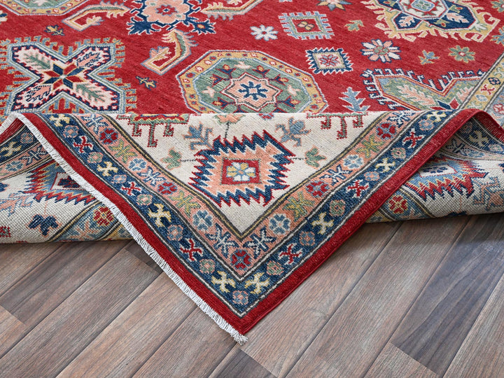 8'2" x 10'2" New Hand Knotted Red Wool Rectangle Oriental Rug - MOA102518