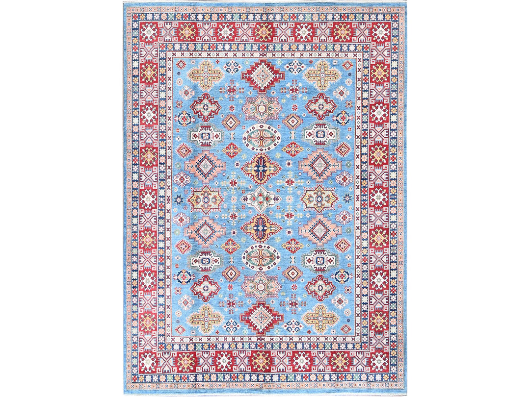 7'10" x 9'8" New Hand Knotted Blue Wool Rectangle Oriental Rug - MOA102519