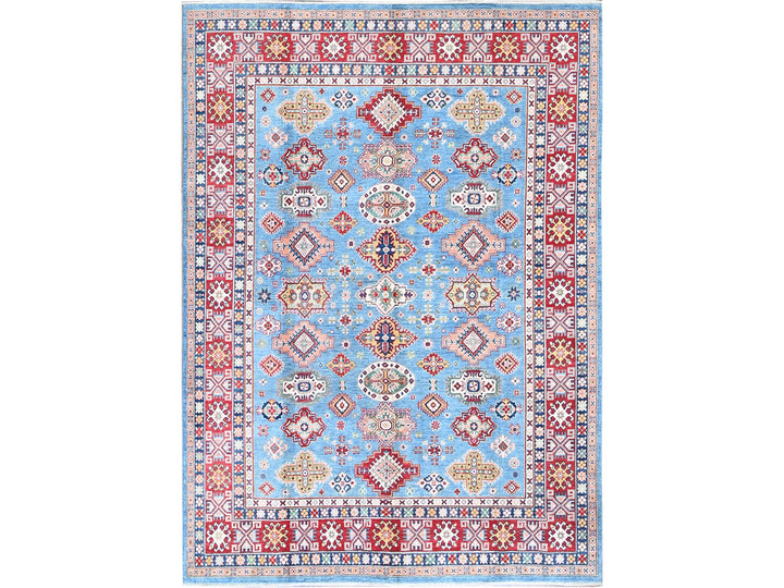 7'10" x 9'8" New Hand Knotted Blue Wool Rectangle Oriental Rug - MOA102519