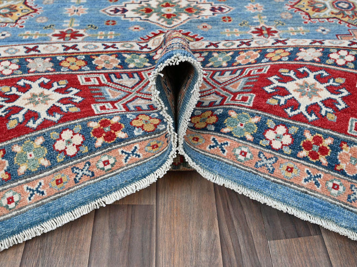 7'10" x 9'8" New Hand Knotted Blue Wool Rectangle Oriental Rug - MOA102519