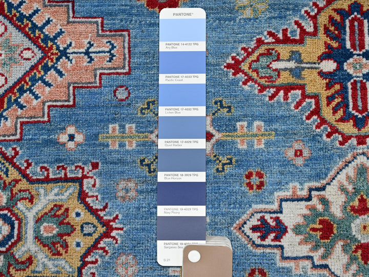 7'10" x 9'8" New Hand Knotted Blue Wool Rectangle Oriental Rug - MOA102519