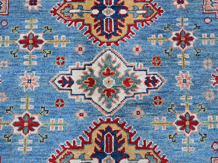 7'10" x 9'8" New Hand Knotted Blue Wool Rectangle Oriental Rug - MOA102519