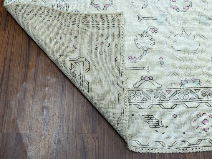 6'3" x 9'1" New Hand Knotted Overdyed Worn Wool Rectangle Oriental Rug - MOA10252129