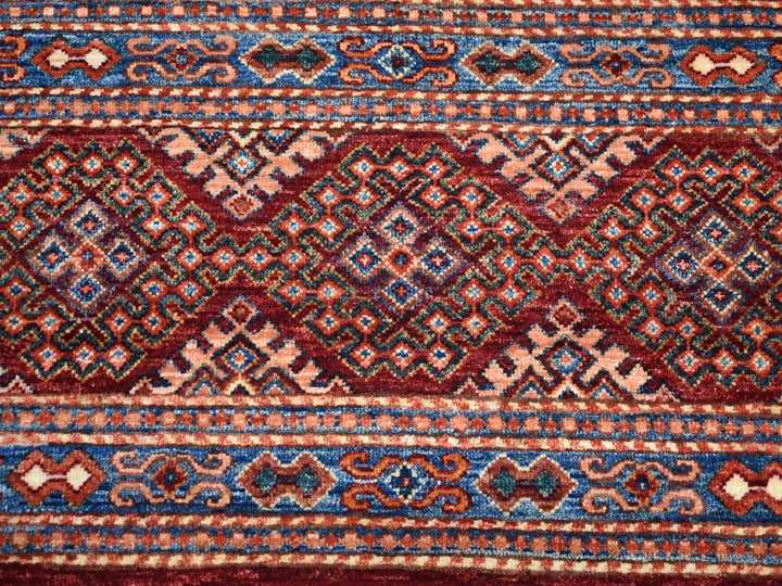 9'3" x 12'1" New Hand Knotted Red Wool Rectangle Oriental Rug - MOA10252242