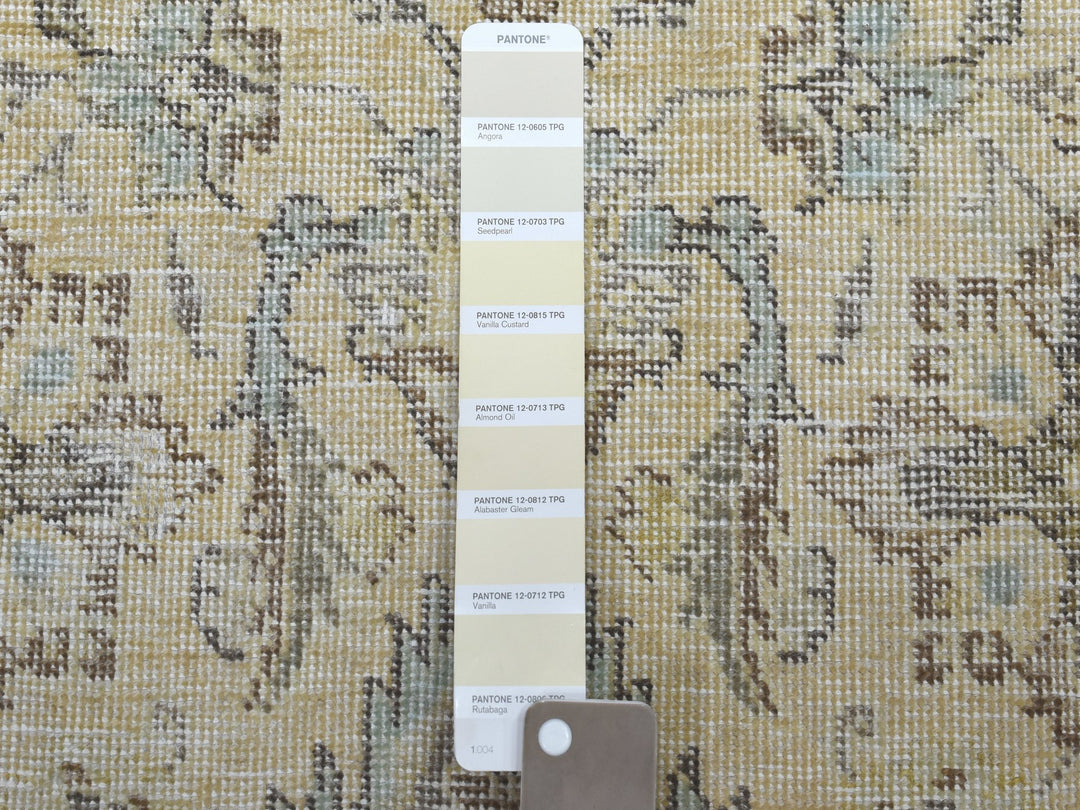 6'8" x 9'8" New Hand Knotted Overdyed Worn Wool Rectangle Oriental Rug - MOA10252271