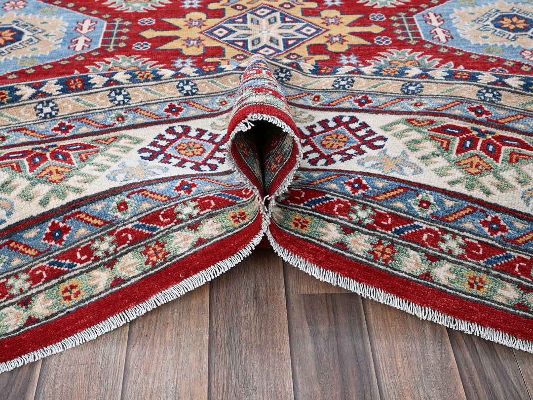 8'2" x 9'8" New Hand Knotted Red Wool Rectangle Oriental Rug - MOA102522