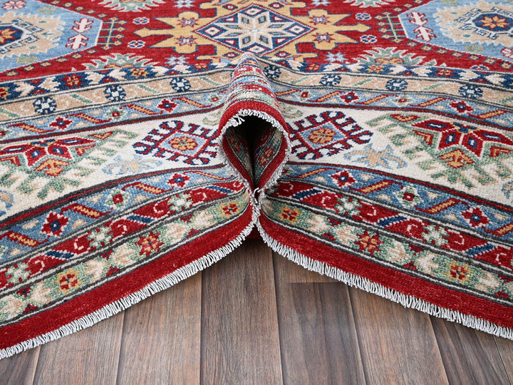 8'2" x 9'8" New Hand Knotted Red Wool Rectangle Oriental Rug - MOA102522