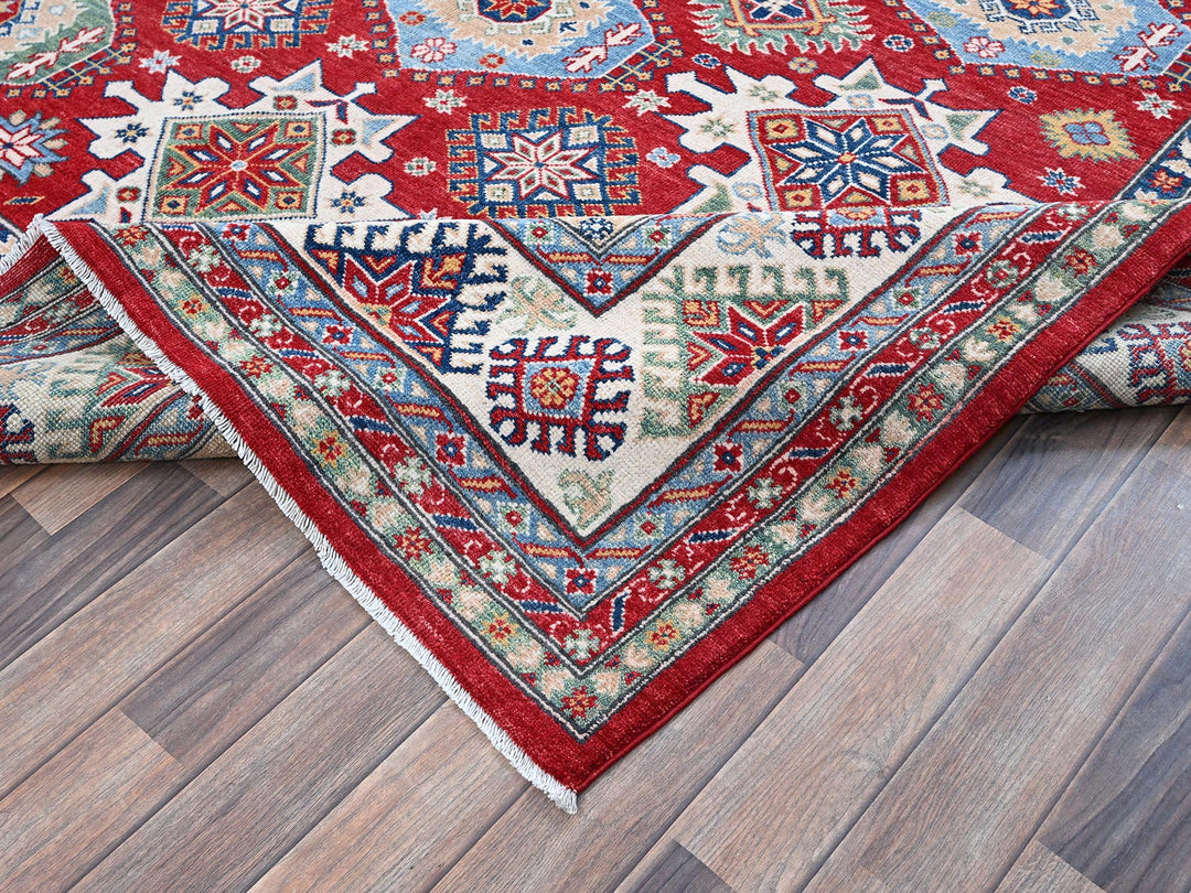 8'2" x 9'8" New Hand Knotted Red Wool Rectangle Oriental Rug - MOA102522