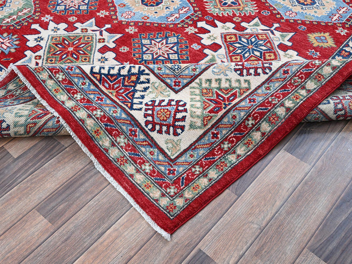 8'2" x 9'8" New Hand Knotted Red Wool Rectangle Oriental Rug - MOA102522
