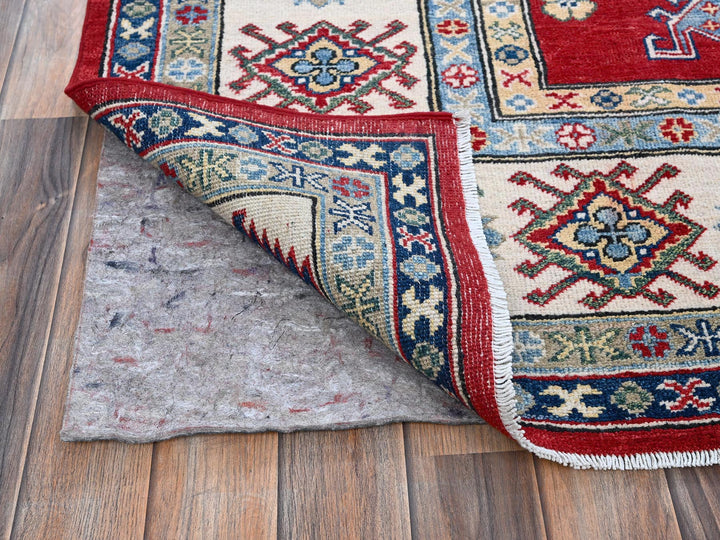 8'2" x 9'9" New Hand Knotted Red Wool Rectangle Oriental Rug - MOA102523