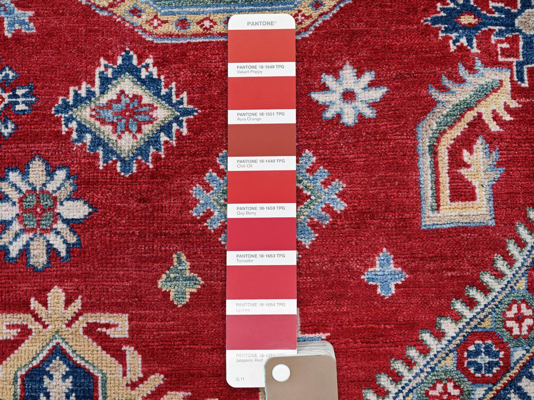 8'2" x 9'9" New Hand Knotted Red Wool Rectangle Oriental Rug - MOA102523