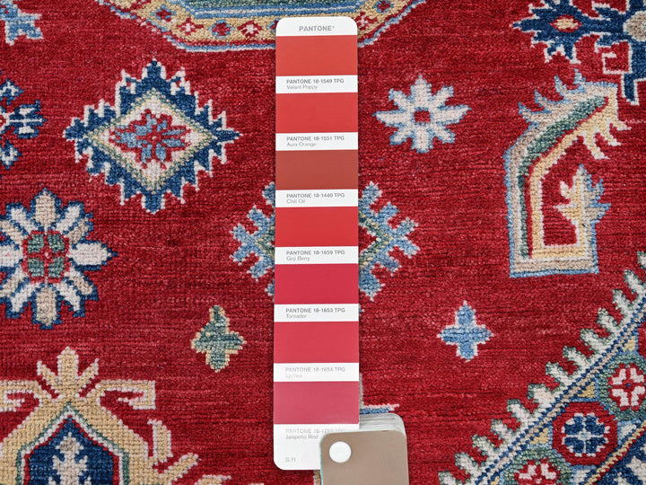 8'2" x 9'9" New Hand Knotted Red Wool Rectangle Oriental Rug - MOA102523