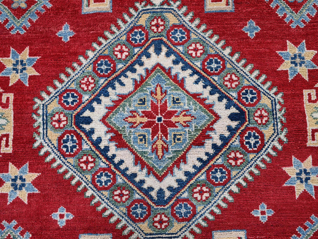 8'2" x 9'9" New Hand Knotted Red Wool Rectangle Oriental Rug - MOA102523
