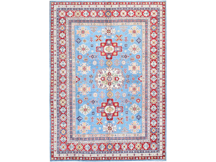 8'9" x 12'1" New Hand Knotted Blue Wool Rectangle Oriental Rug - MOA102525