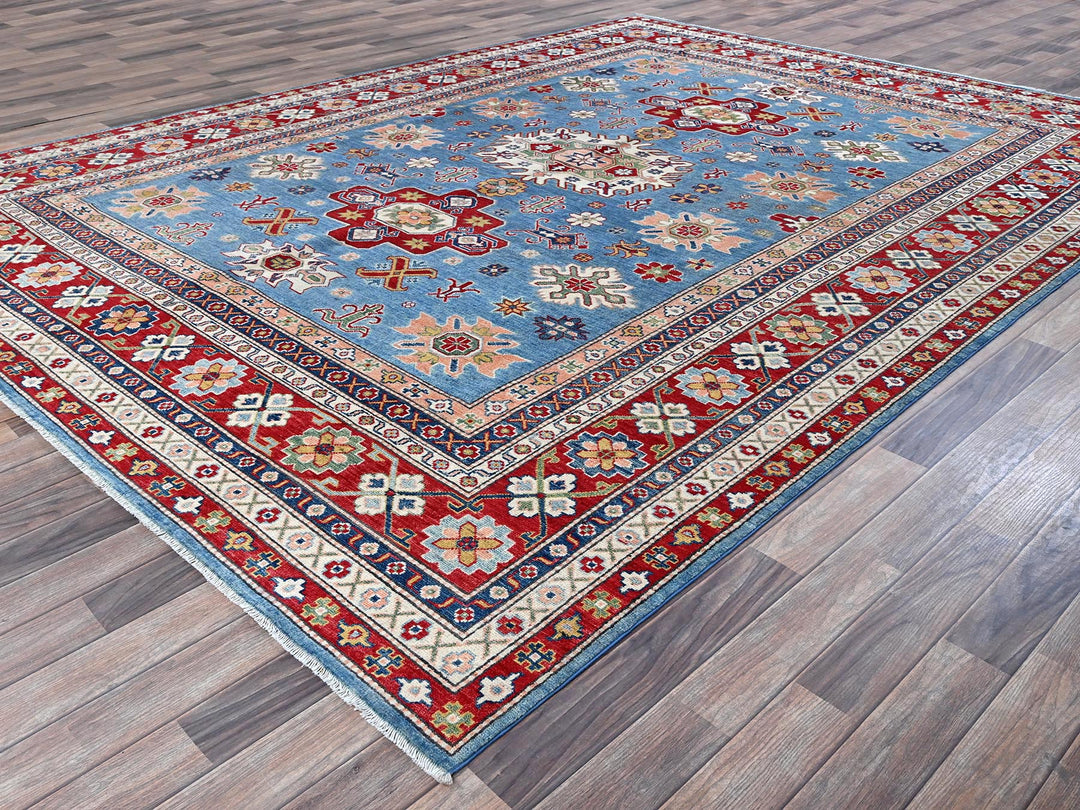 8'9" x 12'1" New Hand Knotted Blue Wool Rectangle Oriental Rug - MOA102525
