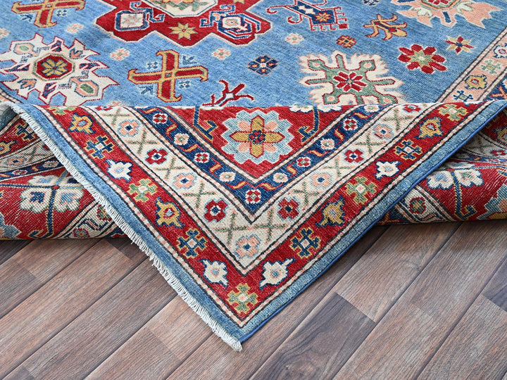 8'9" x 12'1" New Hand Knotted Blue Wool Rectangle Oriental Rug - MOA102525