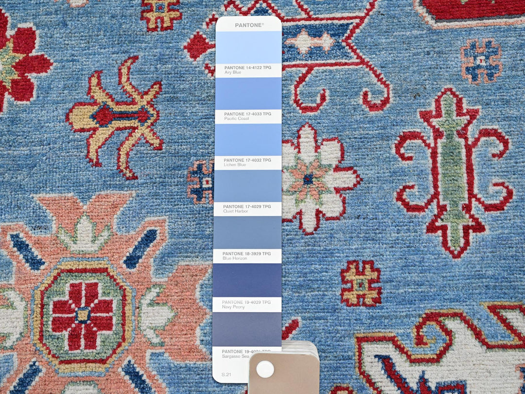 8'9" x 12'1" New Hand Knotted Blue Wool Rectangle Oriental Rug - MOA102525