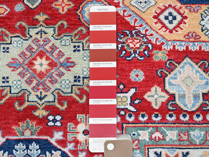 9'1" x 11'9" New Hand Knotted Red Wool Rectangle Oriental Rug - MOA102526