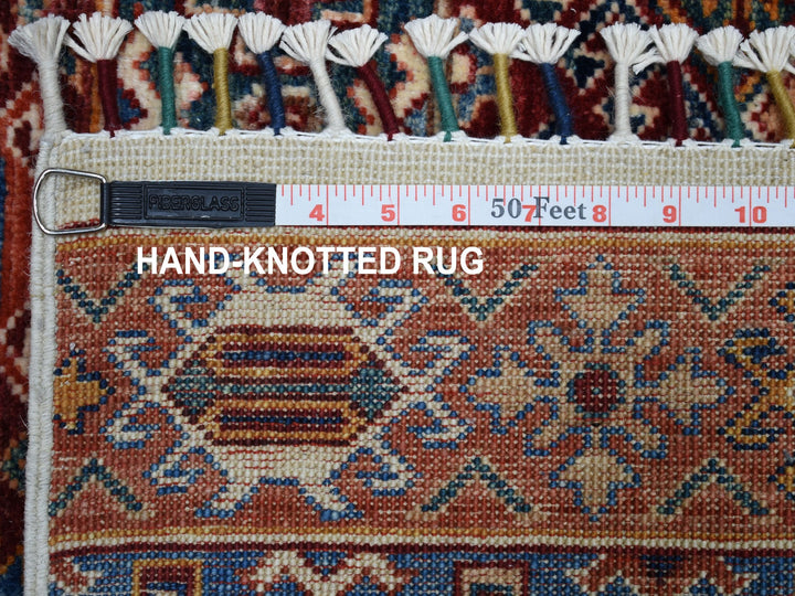 5'7" x 8'4" New Hand Knotted Ivory Wool Rectangle Oriental Rug - MOA10252764