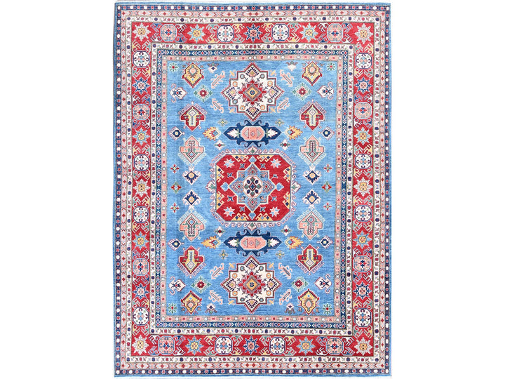 8'10" x 11'8" New Hand Knotted Blue Wool Rectangle Oriental Rug - MOA102527