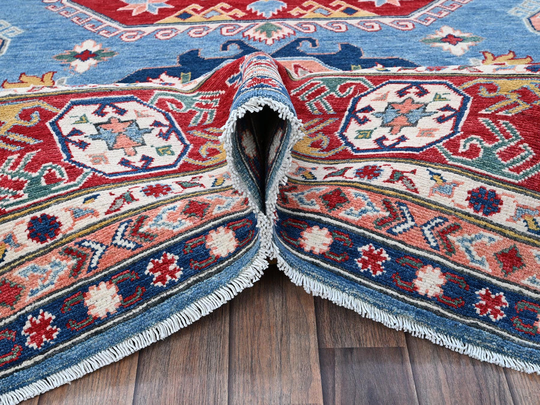 8'10" x 11'8" New Hand Knotted Blue Wool Rectangle Oriental Rug - MOA102527
