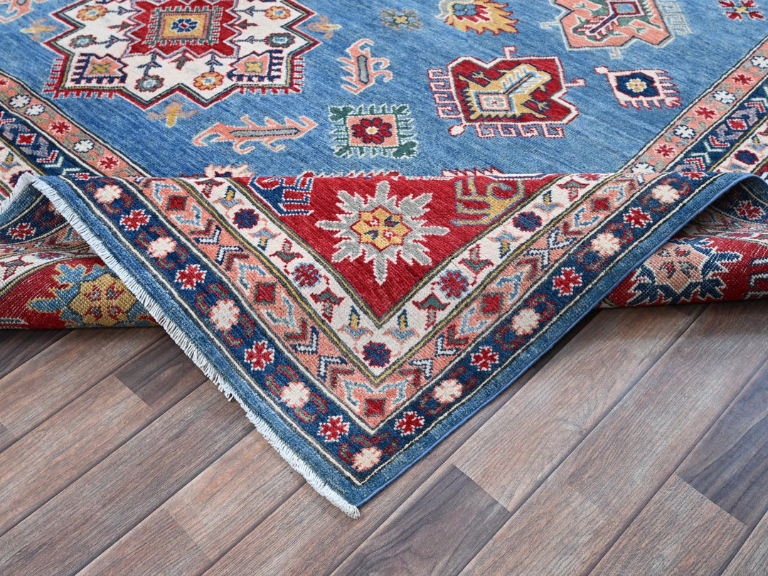 8'10" x 11'8" New Hand Knotted Blue Wool Rectangle Oriental Rug - MOA102527