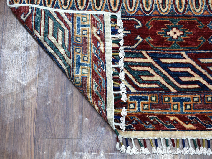 2'4" x 9'2" New Hand Knotted Blue Wool Runner Oriental Rug - MOA10252851