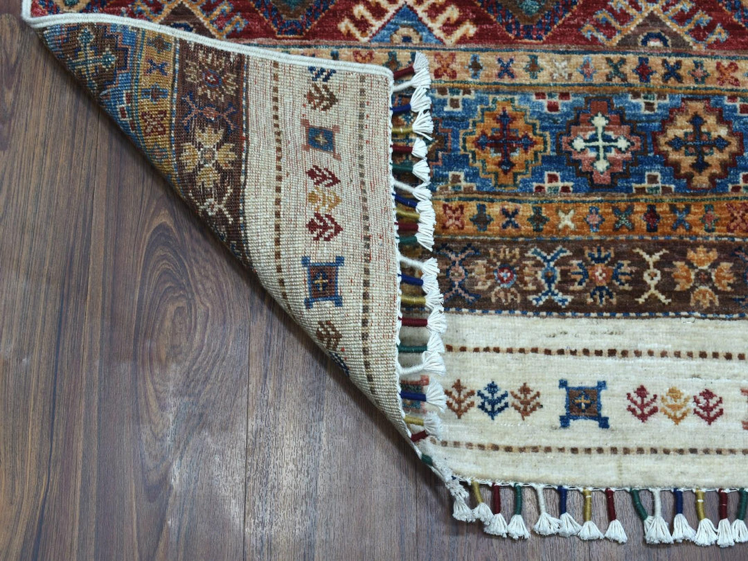 2'7" x 9'0" New Hand Knotted Ivory Wool Runner Oriental Rug - MOA10252863